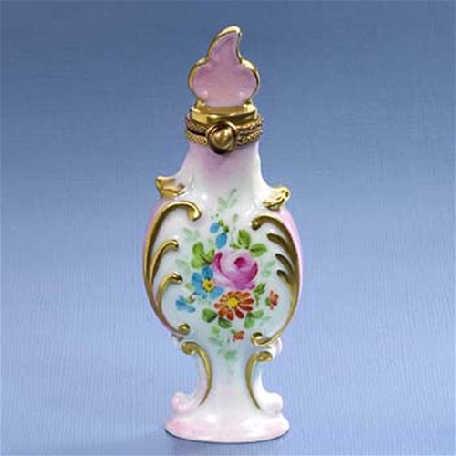 Limoges Pink Perfume Bottle with Roses Box The Cottage Shop
