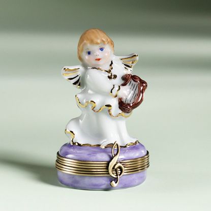 Picture of Limoges Angel with Harp Box