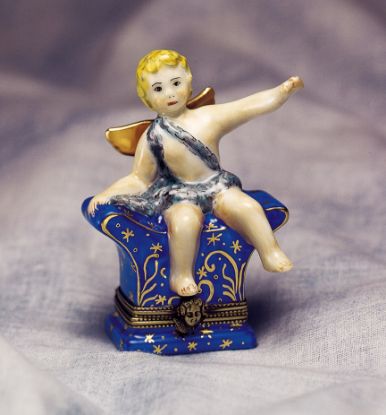 Picture of Limoges Statue of Angel Box