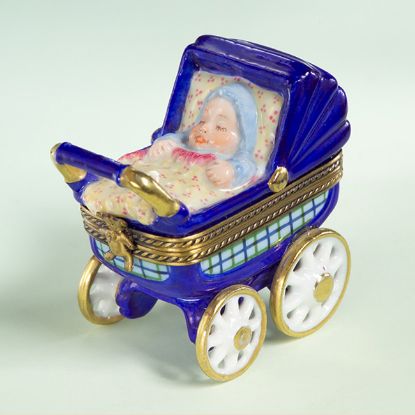 Picture of Limoges 60s Blue Baby Buggy Box