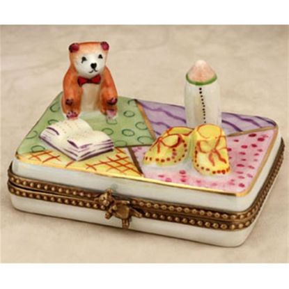 Picture of Limoges Baby Teddy with Bottle and Shoes Box