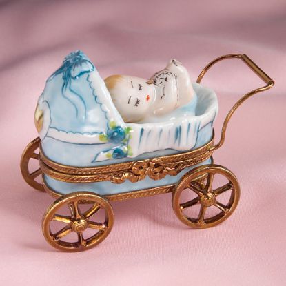 Picture of Limoges Blue Baby Buggy Box
