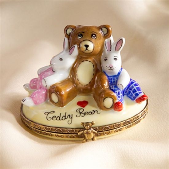 Picture of Limoges Teddy Rabbits Friends Box