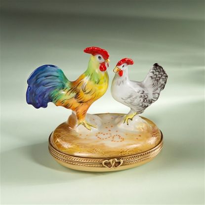 Picture of Limoges Hen and Rooster Box