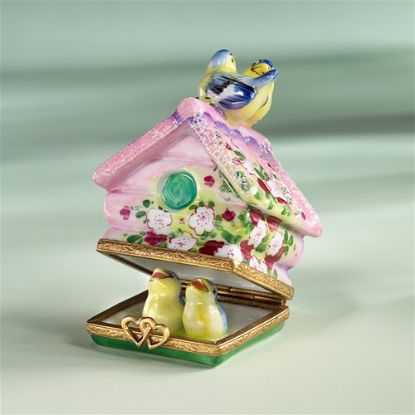 Picture of Limoges Summer Birdhouse with Two Birds Box, Each