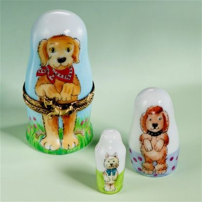 Picture of Limoges 3 Dogs Box