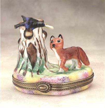 Picture of Limoges La Fontaine Fox and Crow Fable Box