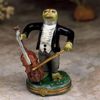 Picture of Limoges Frog  Playing Bass Box