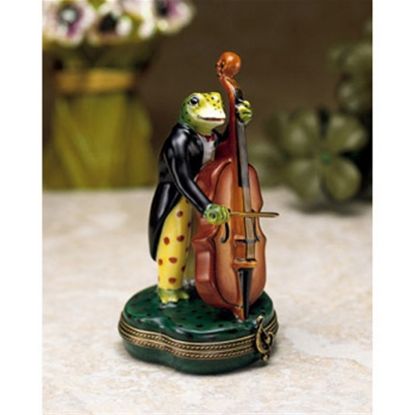 Picture of Limoges Frog  Playing Cello Box