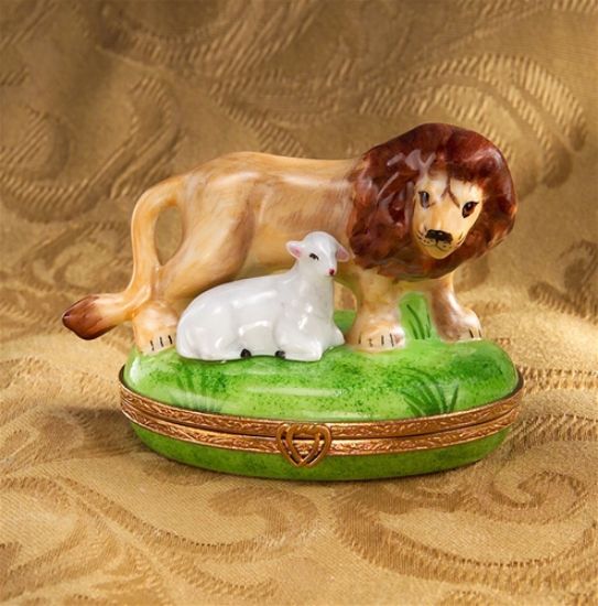 Picture of Limoges Lion and Lamb Box 