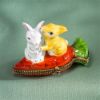 Picture of Limoges Two Rabbits on Carrot Box