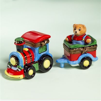 Picture of Limoges Teddy with Train Boxes 