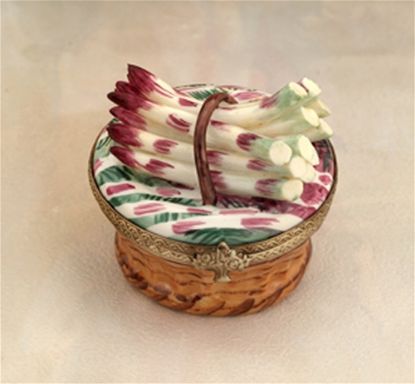 Picture of Limoges Asparagus Wicker Basket Box