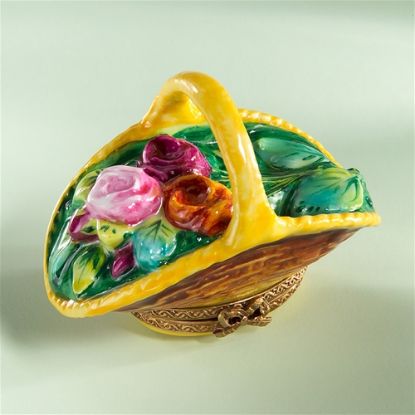 Picture of Limoges Basket of Roses Box