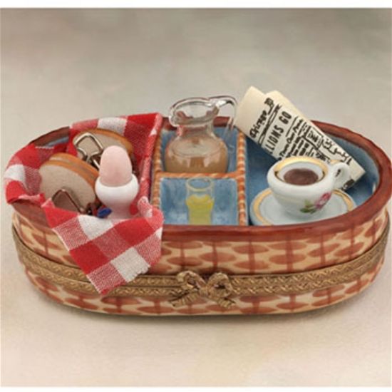 Picture of Limoges Breakfast in Wicker Basket Box