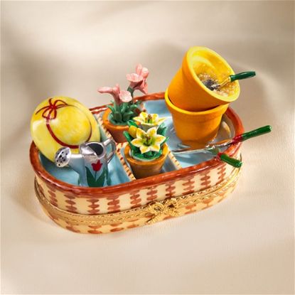 Picture of Limoges Gardener Basket Box with Hat