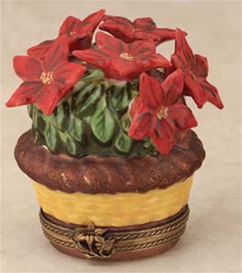 Picture of Limoges Poinsettia Basket Box