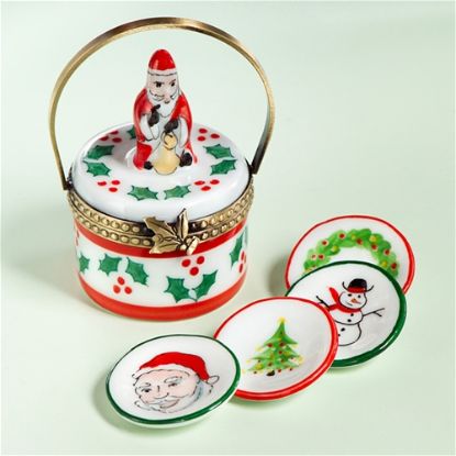 Picture of Limoges Santa Basket with Plates box