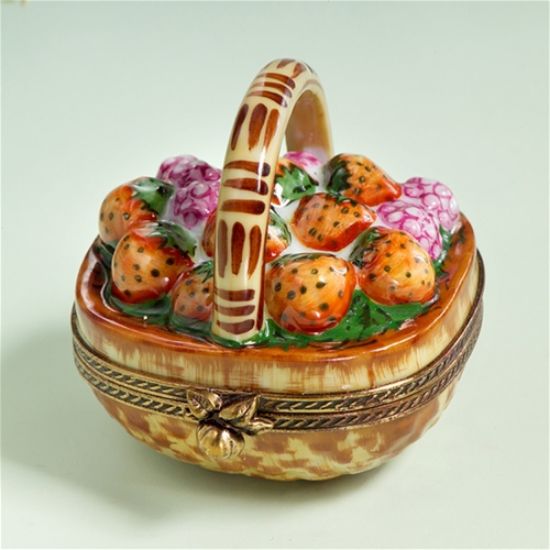 Picture of Limoges Strawberries and Raspberries Basket Box
