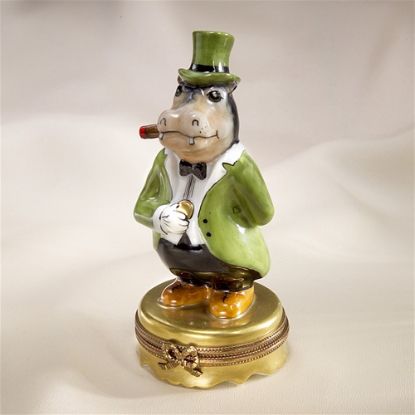 Picture of Limoges Mr Hippo with Cigar Box