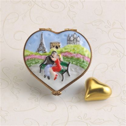 Picture of Limoges Paris I Love You Heart  with Couple Box