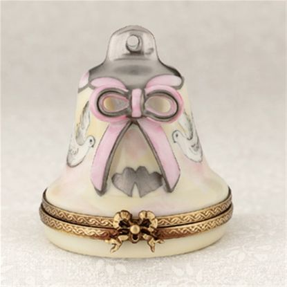 Picture of Limoges Silver Anniversary Bell with Doves Box
