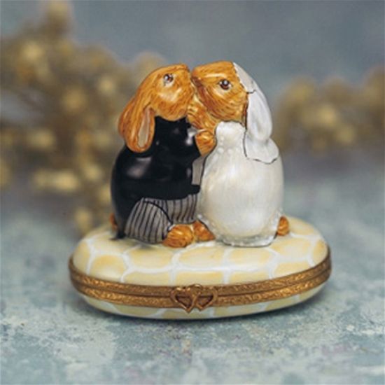 Picture of Limoges Wedding Rabbits Box