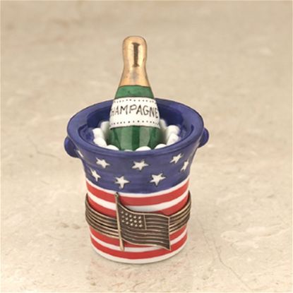 Picture of Limoges USA Champagne Bottle in Bucket Box