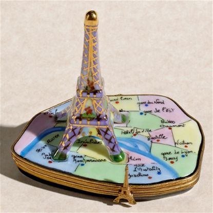 Picture of Limoges French Eiffel Tower with Metro Map Box
