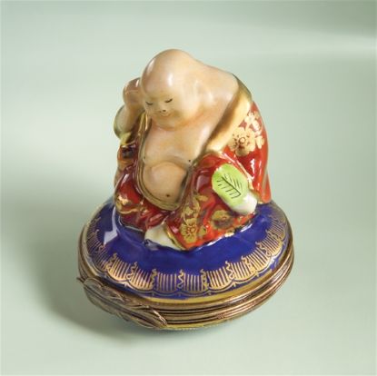 Picture of Limoges Buddha on Blue Box