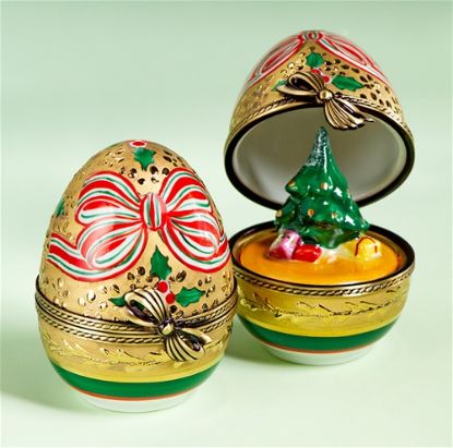 Picture of Limoges Holiday Egg Box with Christmas Tree