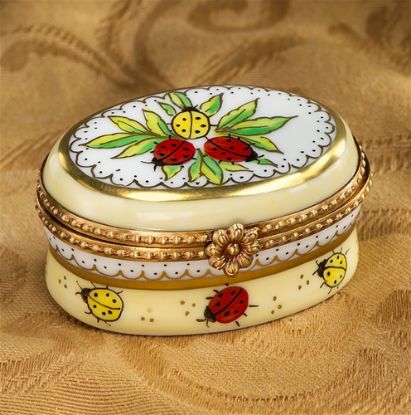 Picture of Limoges Ladybugs on Oval Box