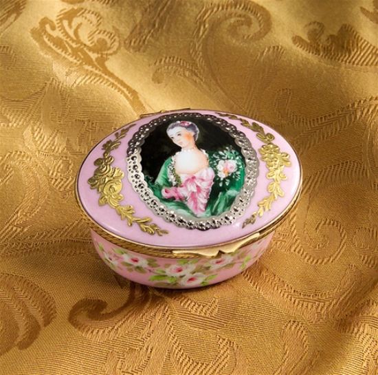 Picture of Limoges Marquise de Pompadour Green Dress Box