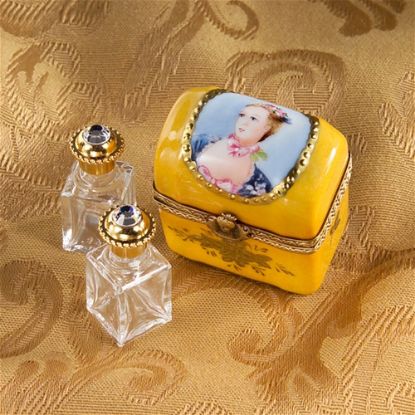 Picture of Limoges Marquise de Pompadour Perfume Chest with Bottles Box