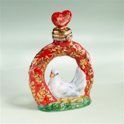 Picture of Limoges Merry Christmas Perfume Bottle with Dove Box