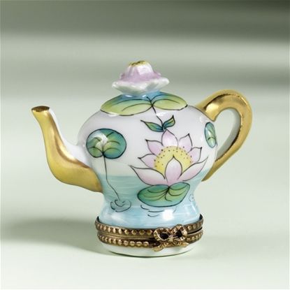 Picture of Limoges Oriental Teapot with Flowers Box