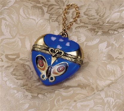 Picture of Limoges Butterfly Heart Pendant Box