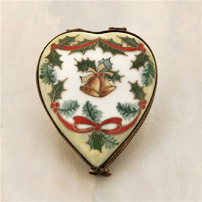 Picture of Limoges Holiday Heart with Bells and Bows Box