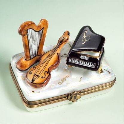 Picture of Limoges Chamart Piano, Violin and Harp Box