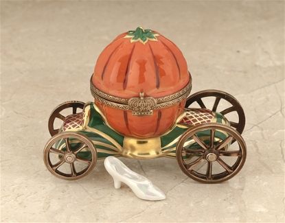 Picture of Limoges Cinderella Pumpkin Carriage with Slipper Box 