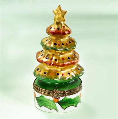 Picture of Limoges Chamart Gold Christmas Tree Box