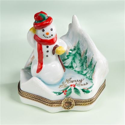 Picture of Limoges Merry Christmas Snowman Box