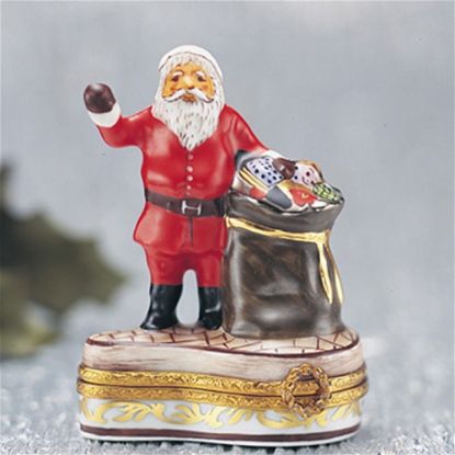 Picture of Limoges Santa with Bag of Toys Box