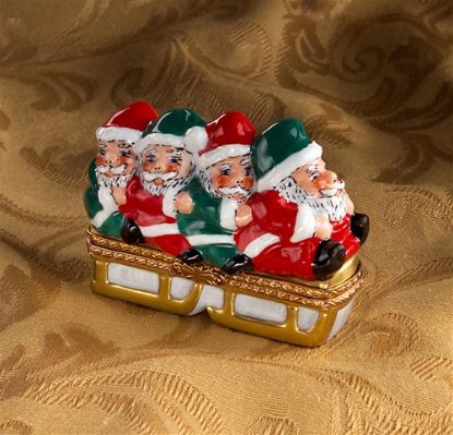 Picture of Limoges Santas on Sled Box