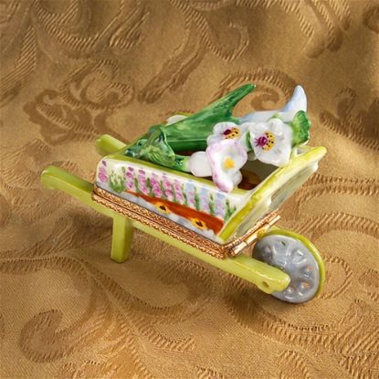 Picture of Limoges Cala Lily Wheelbarrow Box