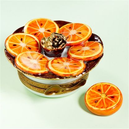 Picture of Limoges Orange Plate Box with Slice