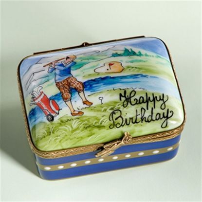 Picture of Limoges Golfer Happy Birthday Box