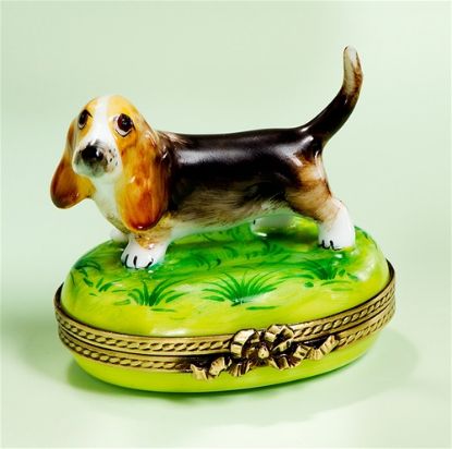 Picture of Limoges Bassett Hound Dog Box