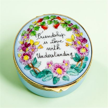 Picture of Limoges" Friendship is Love ..." Box with Flowers