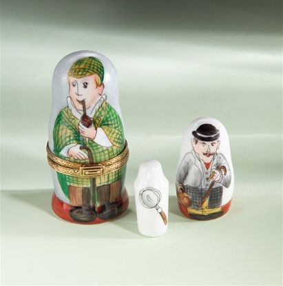 Picture of Limoges Sherlock Holmes and Dr Watson Box